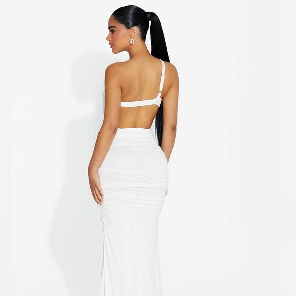 Naked Wardrobe Dresses Naked Wardrobe Onesided Maxi Dress In White Poshmark